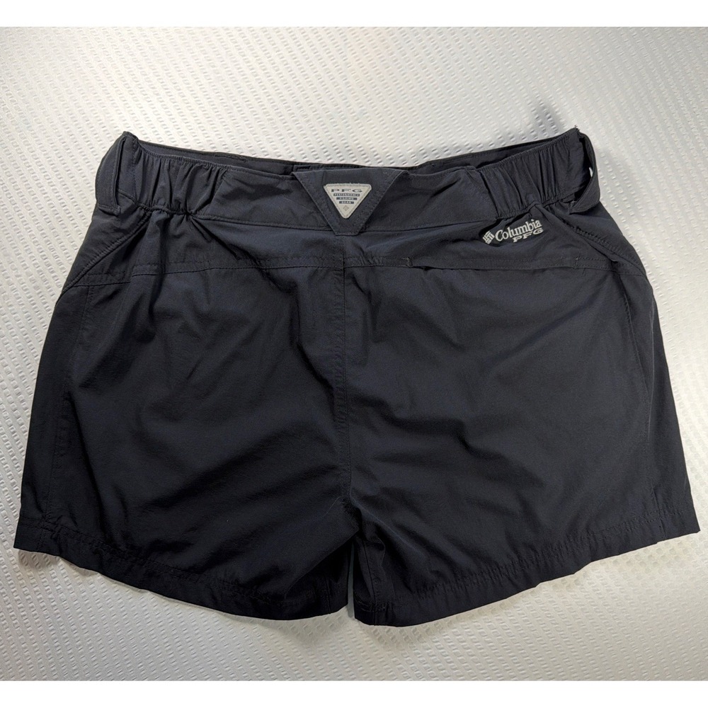 Columbia Women's Hiking Fishing 14 PFG Shorts Coral Point Black Nylon